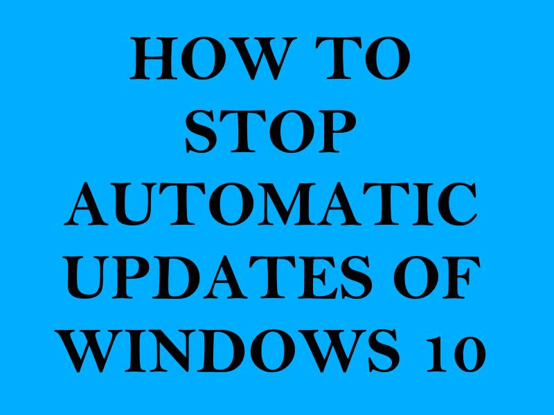 net stop automatic updates windows 7