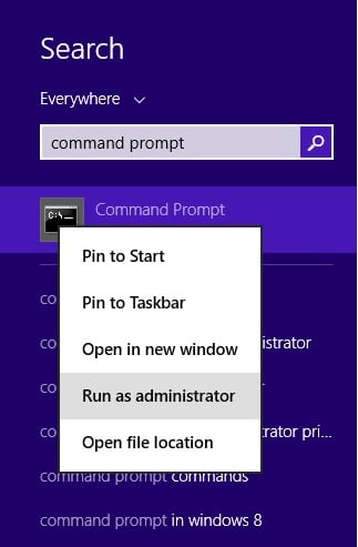 Open Command Prompt with Administrator Access