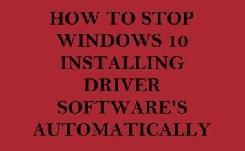 How to Stop Windows 10 Installing Driver Software Automatically