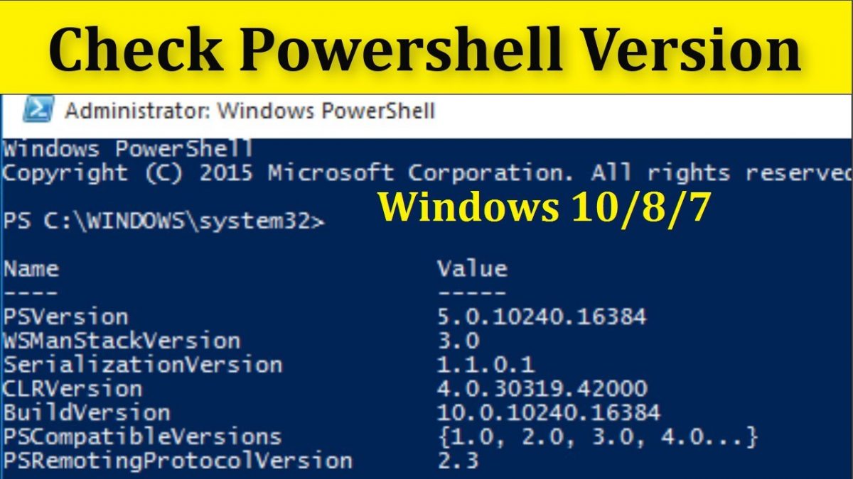 How To Check Powershell Version On Windows 23, 23 & 23 - Trouble Fixers