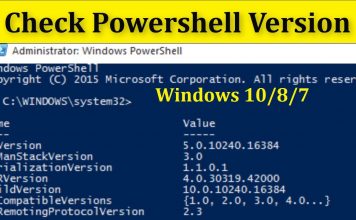 How To Check Powershell Version On Windows 7, 8 & 10